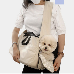 High quality pet carrier bag outdoor travel dog carry handbag cat tote bag pet shoulder bag with cushion portable dog bed