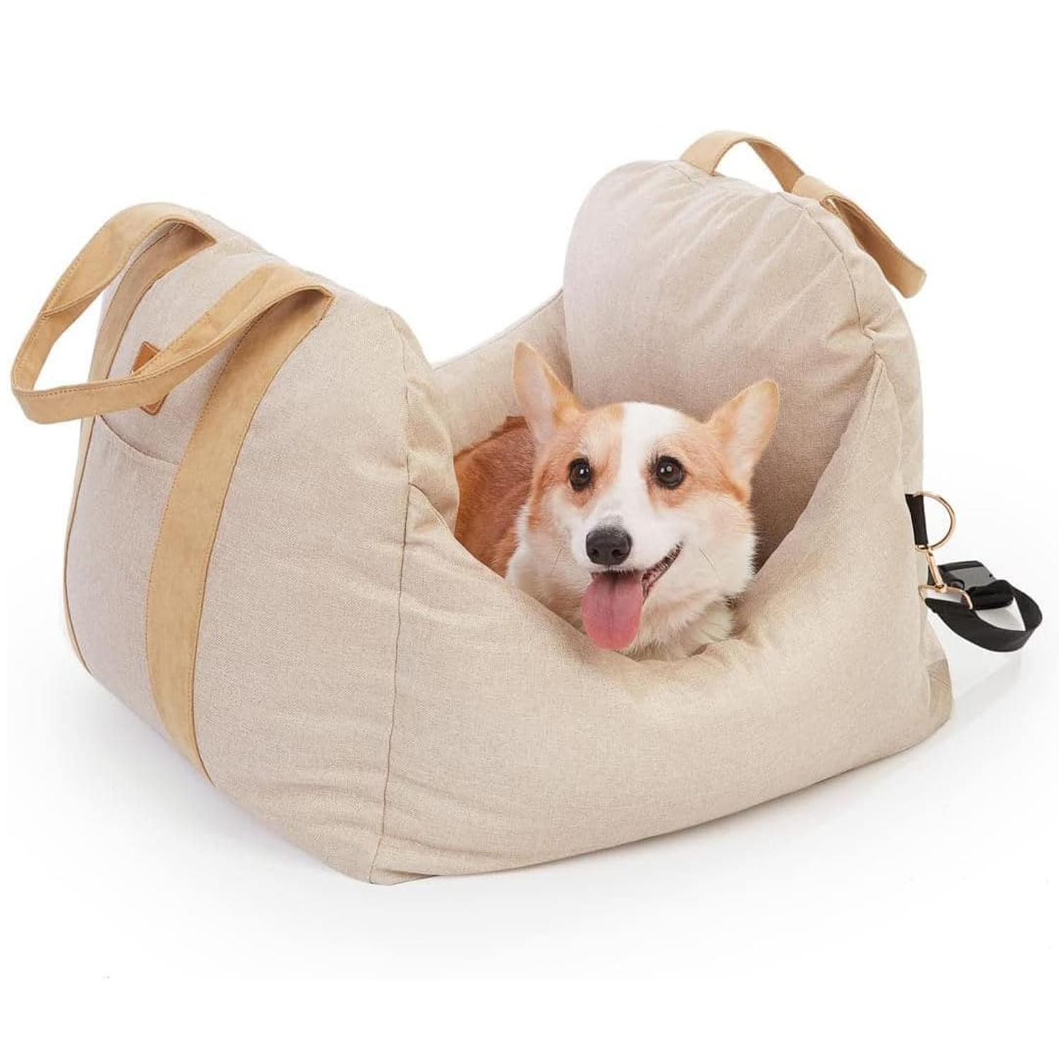 Small Dog Car Seat carrier bag Pet Car Booster Seat Travel Bed Storage Pockets Pet Dog Car Seat Detachable Washable Dog