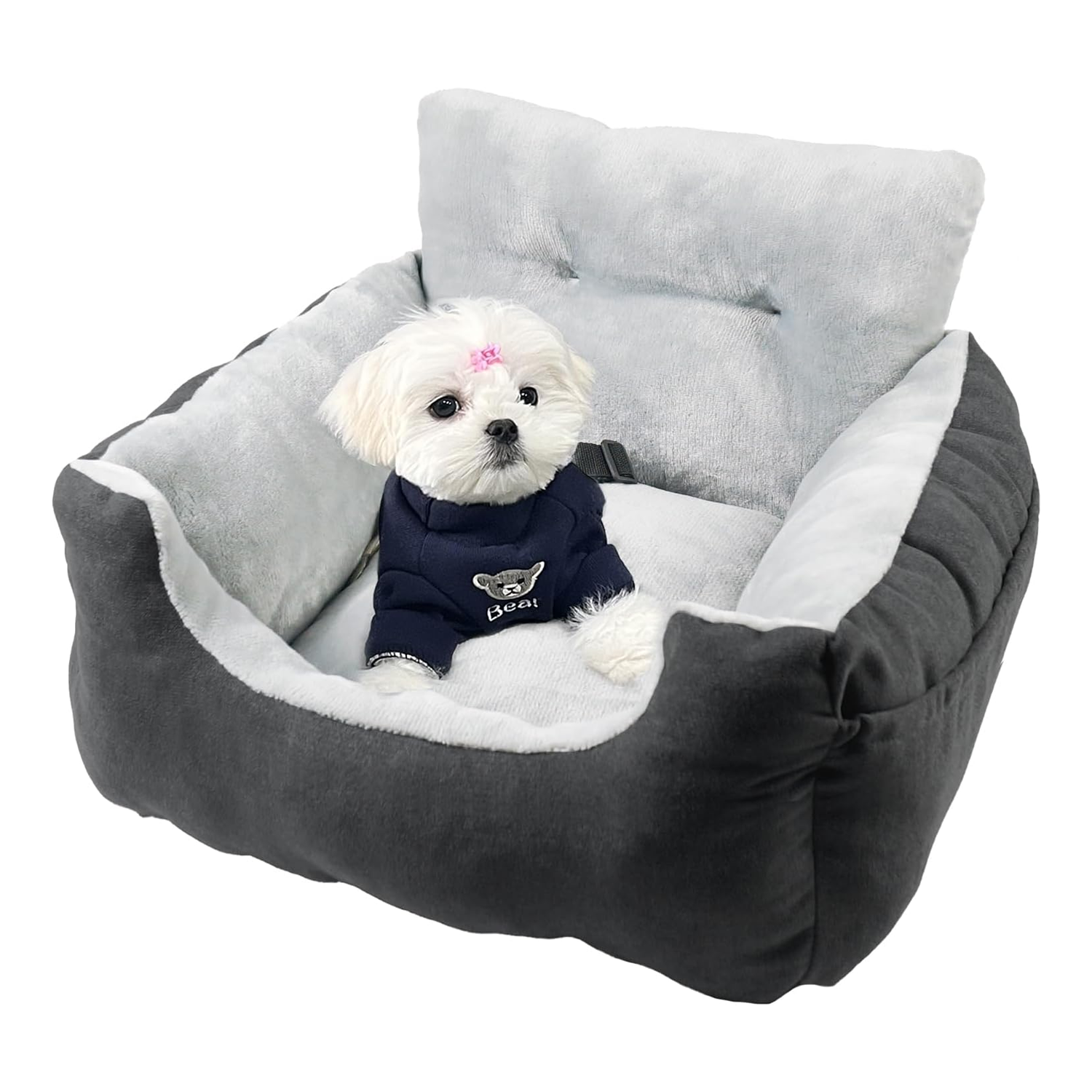 Dog Car Seat Medium Sized Pet Stable Small Cat Seat For Car With Clip-On Leash carrier bag Fleece Liner Small Pets Dog Car Seat