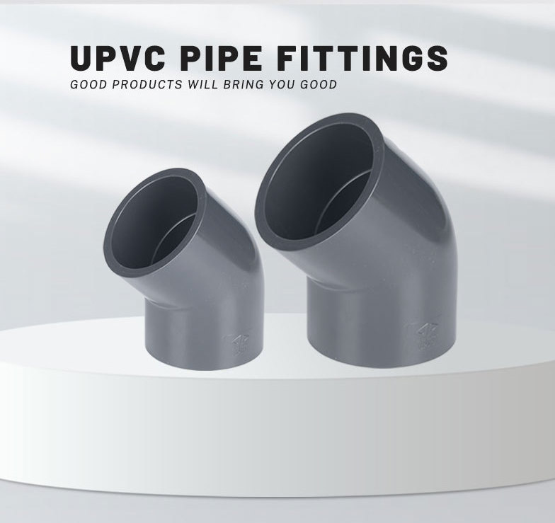 Standard Gray Connectors Elbow Swivel Pipe Fittings Pvc Fire 45 Degree Elbow Fitting Pipe