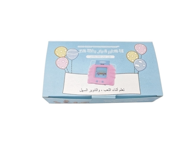 Portable Talking Flash card reader machine for kids learning Arabic and English muslim toy