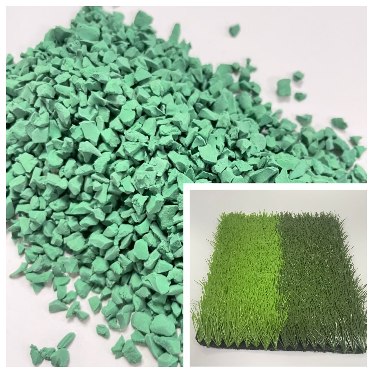 Recycled Rubber Granule Green Epdm Rubber Granules Artificial Grass Infill For Football Soccer Fields Waste Tyre Rubber Granules