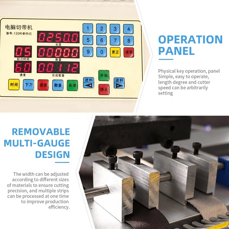 Tape hot Cutting punch Machine TR-120RDK Automatic Ribbon Nylon Rope Polyester Fabric Webbing Cutter
