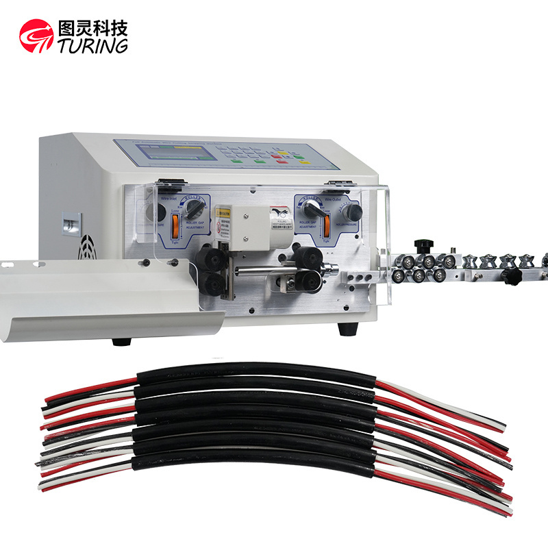 TR-508-HT2/N Automatic High Speed Flat Jacket 2 Layers Electric Motor Winding Cable Wire Cutting and Stripping Machine