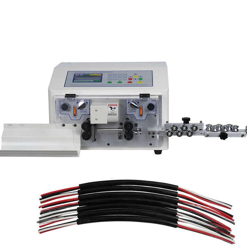 TR-508-HT2/N Automatic High Speed Flat Jacket 2 Layers Electric Motor Winding Cable Wire Cutting and Stripping Machine