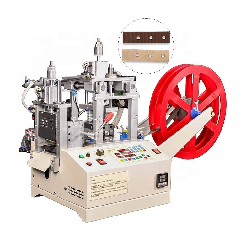 Tape hot Cutting punch Machine TR-120RDK Automatic Ribbon Nylon Rope Polyester Fabric Webbing Cutter