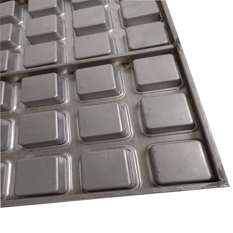 54 Cups Square Cake Mold Baking Trays Aluminum Steel Embossed Muffin Bakeware Pans