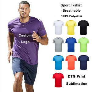 Plain Dry Fit Sublimation T Shirts Blank Sport Tshirts 100 Polyester T Shirt Wholesale Running T Shirts Custom Printing T-shirts