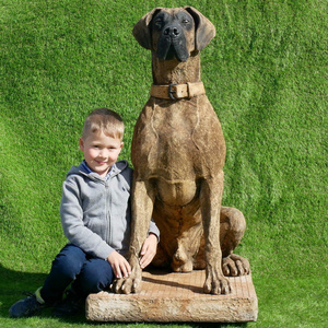 Factory Professional customized large animal garden fiberglass statue resin dog sculptures Life-size Great Dane Statue