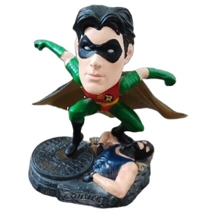 Classic Movie Character Figurines Headstrong Heroes Dynamic Flying Statue Bobble Head Hand Crafted Multi Color Bobblehead Statue