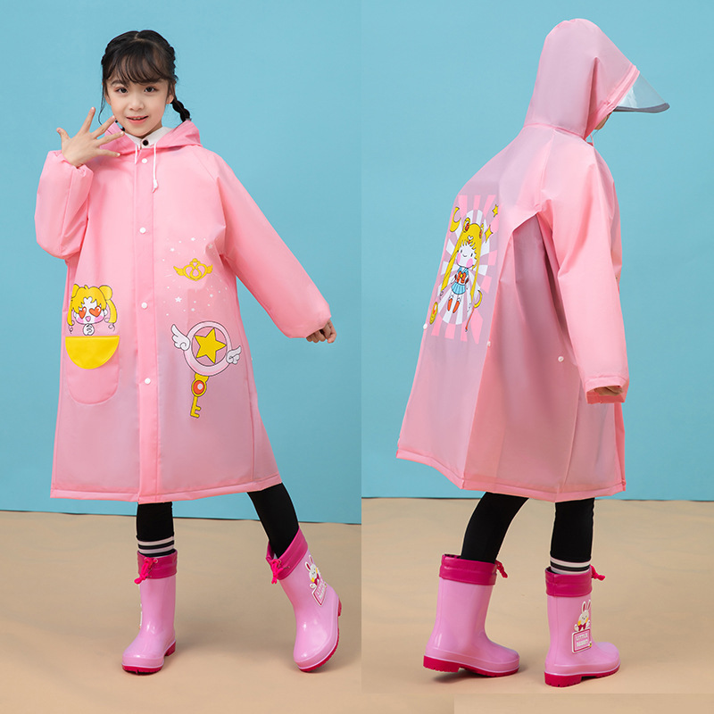 New fashion cartoon children's raincoat kids rain jacket with school thick poncho jacket waterproof for kids