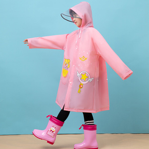 New fashion cartoon children's raincoat kids rain jacket with school thick poncho jacket waterproof for kids