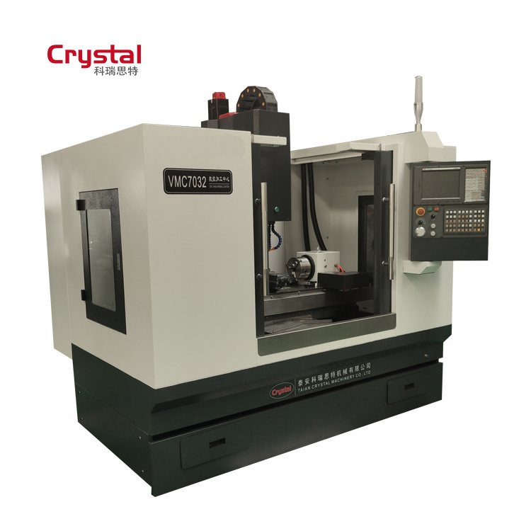 CRYSTAL 3 axis vertical cnc milling machine with automatic tool changer VMC7032