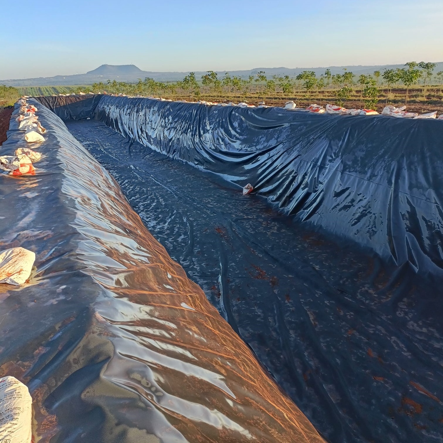 1mm 1.5mm  hdpe geomembrane pond liner / waterproofing  for irrigation project