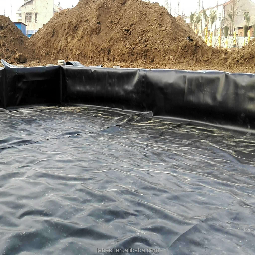 0.5mm 0.75mm 1.25mm 1.5mm factory low price fish farm pond liner hdpe geomembrane