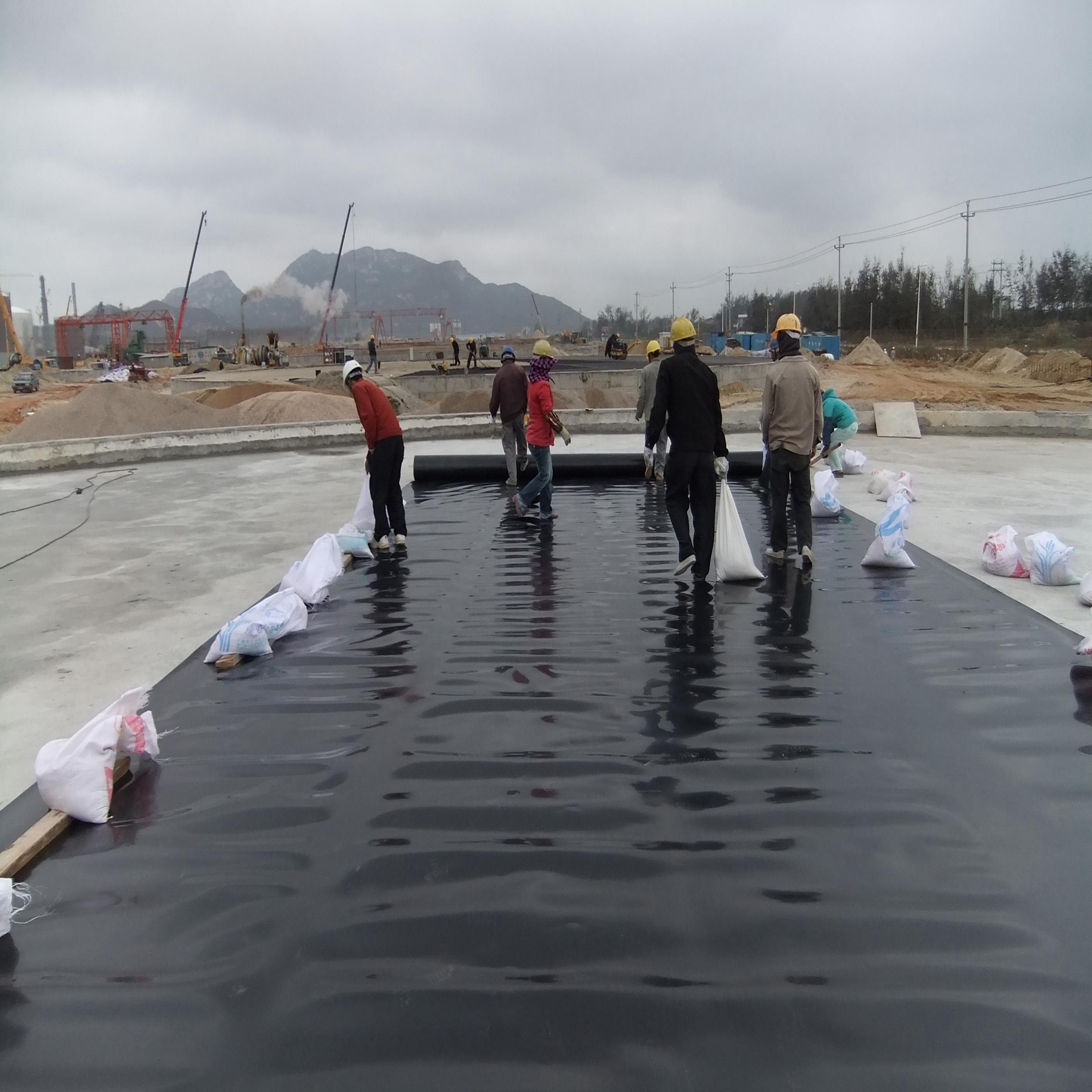 Smooth surface HDPE waterproof geomembrane for pond farming or artificial lake