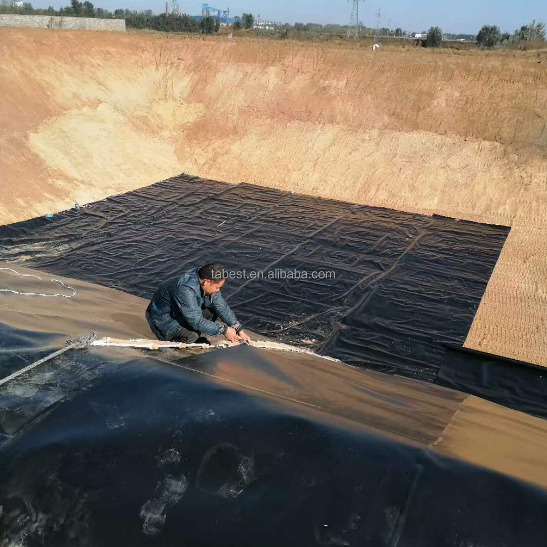 0.5mm 0.75mm 1.25mm 1.5mm factory low price fish farm pond liner hdpe geomembrane