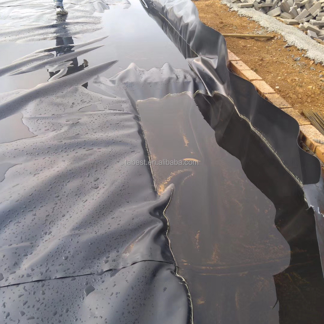 0.5mm 0.75mm HDPE geomembrane liner for fish pond / shrimp farming