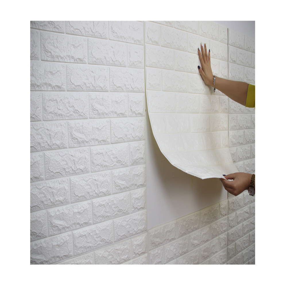 Self Adhesive Wallpapers waterproof peel and stick tiles wall coating Brick Stone 3d Sticker Wall Covering