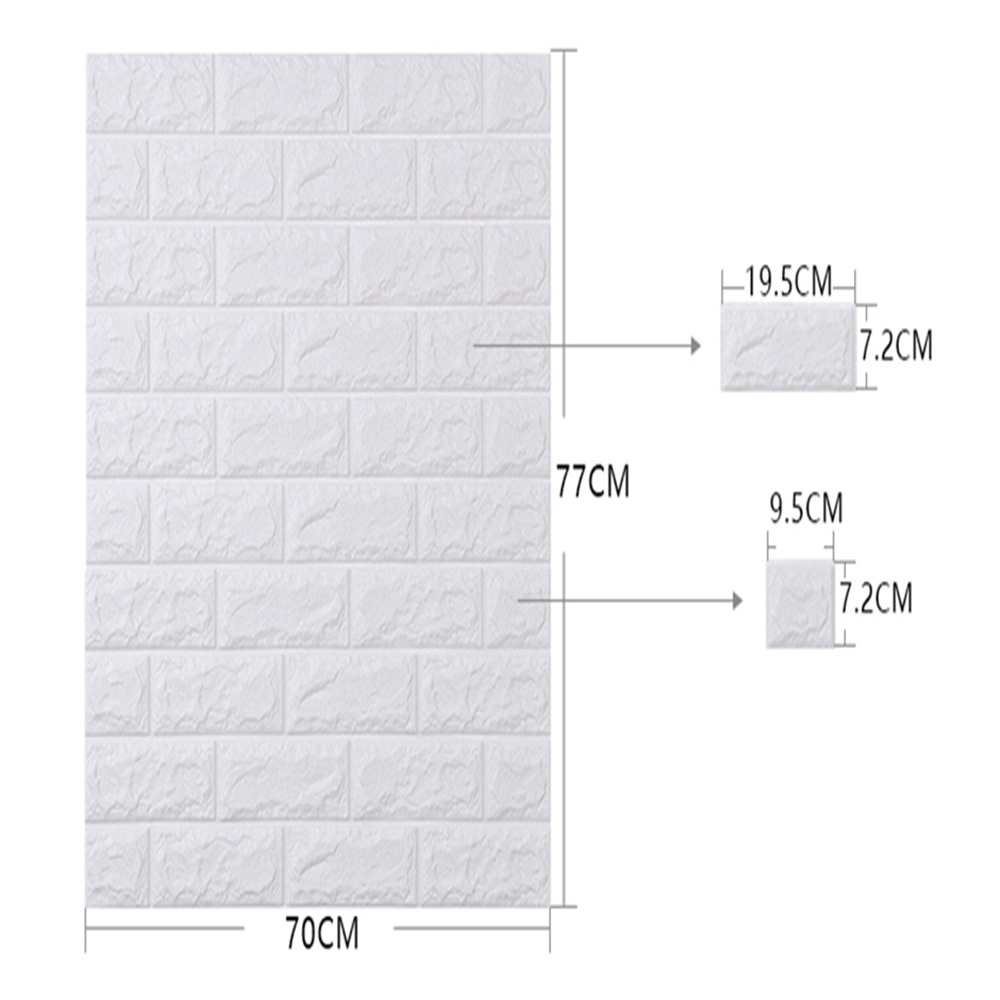 Self Adhesive Wallpapers waterproof peel and stick tiles wall coating Brick Stone 3d Sticker Wall Covering