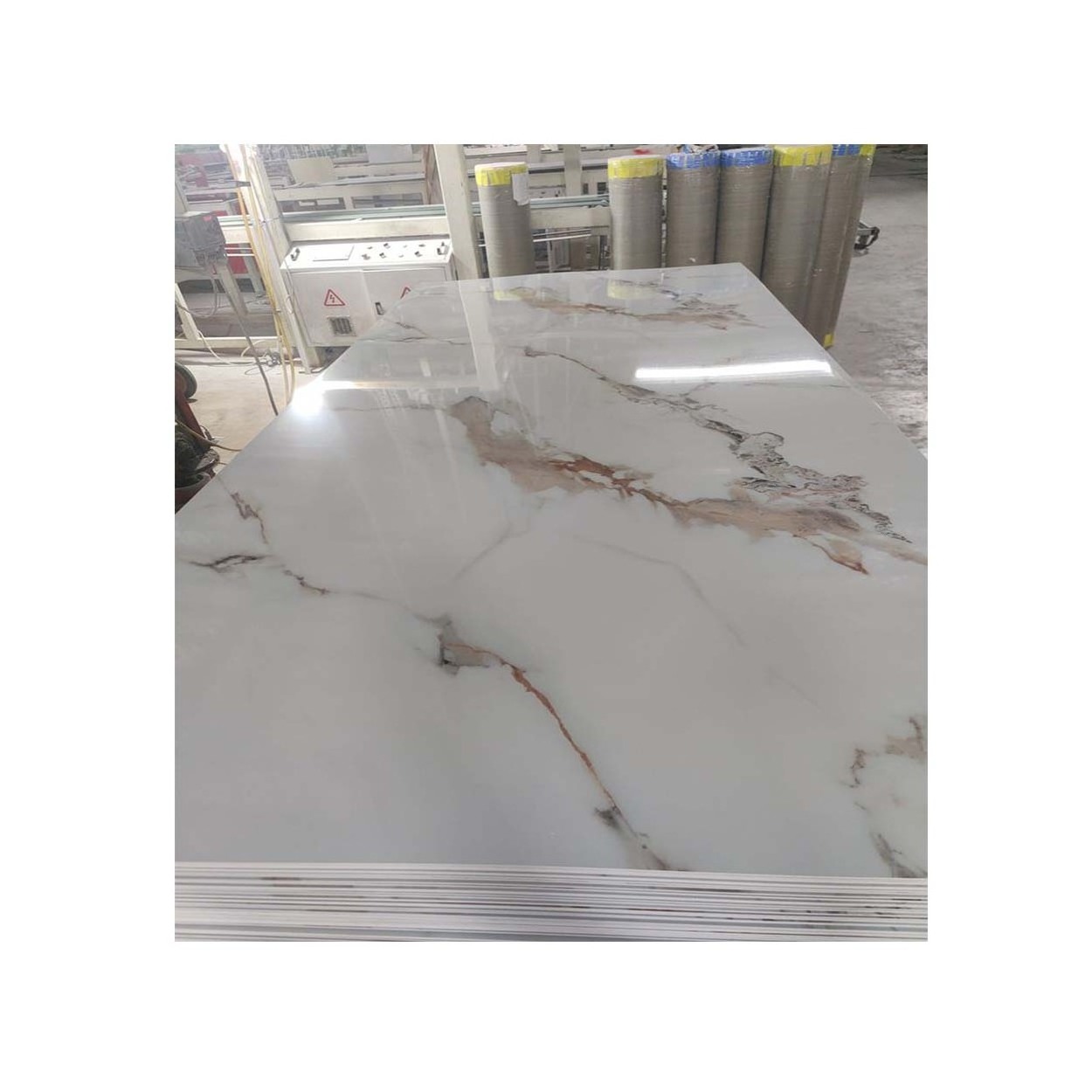 Free Sample 4mm 5mm Waterproof PVC Plastic Stone Wood Marble TV background decoration wall panel SPC Click wall panel