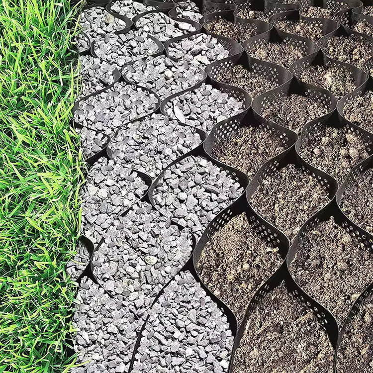 Grass Seed Mats 50mm-200mm Cell Depth HDPE Smooth honeycomb Plastic Geocell Ground Grid