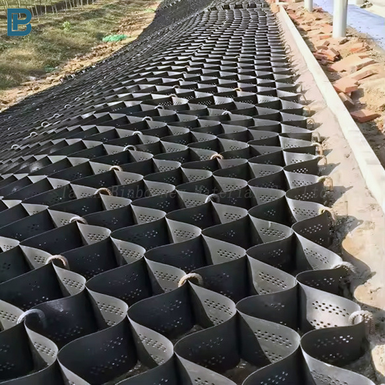 high strength smooth geocell Plastic Driveway Hdpe Gravel Grid Geocell Retaining Walls