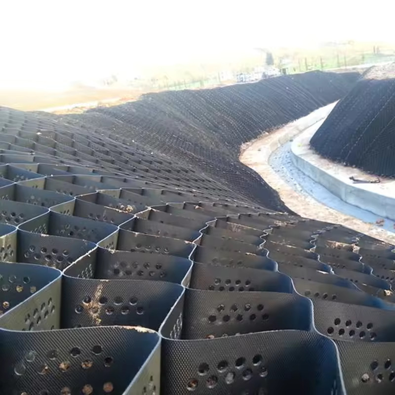 high strength smooth geocell Plastic Driveway Hdpe Gravel Grid Geocell Retaining Walls