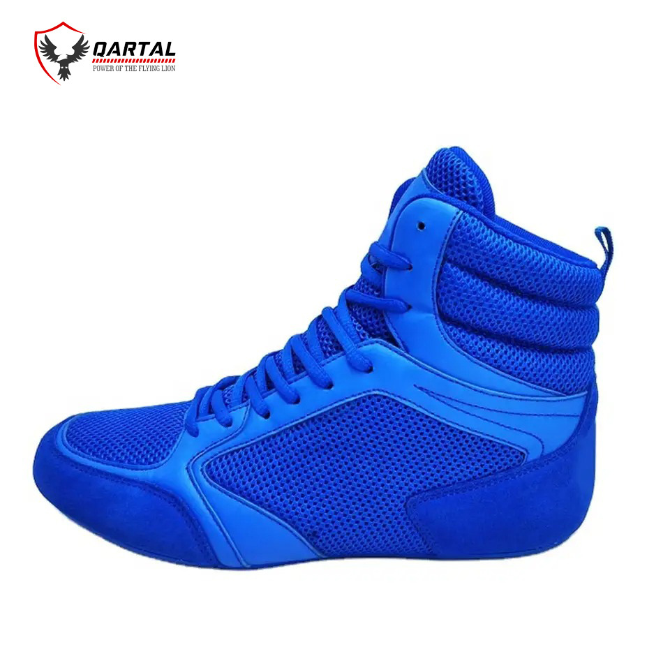 Professional Wholesale Mesh Breathable Customized Your Own Logo And Design Non Slip Kick Boxing Wrestling Shoes