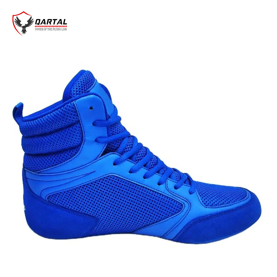 Professional Wholesale Mesh Breathable Customized Your Own Logo And Design Non Slip Kick Boxing Wrestling Shoes