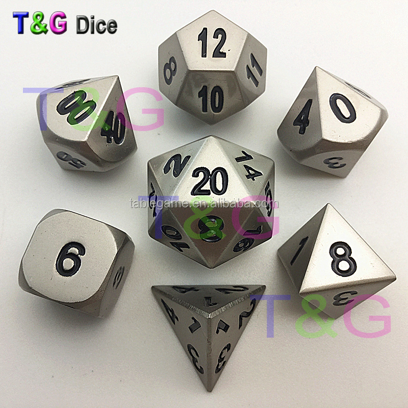 Creative Loaded Dice With Matt effect Polyhedral Metal Dice