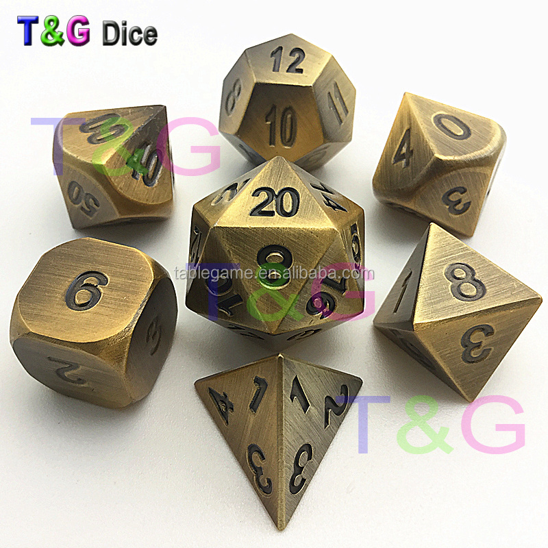 Creative Loaded Dice With Matt effect Polyhedral Metal Dice