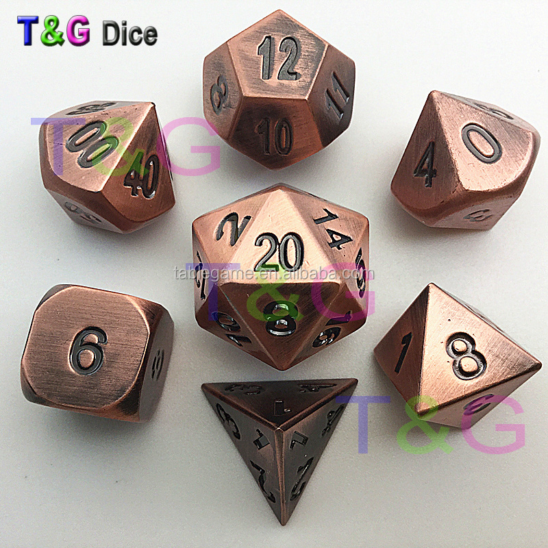 Creative Loaded Dice With Matt effect Polyhedral Metal Dice