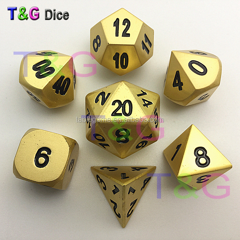 Creative Loaded Dice With Matt effect Polyhedral Metal Dice