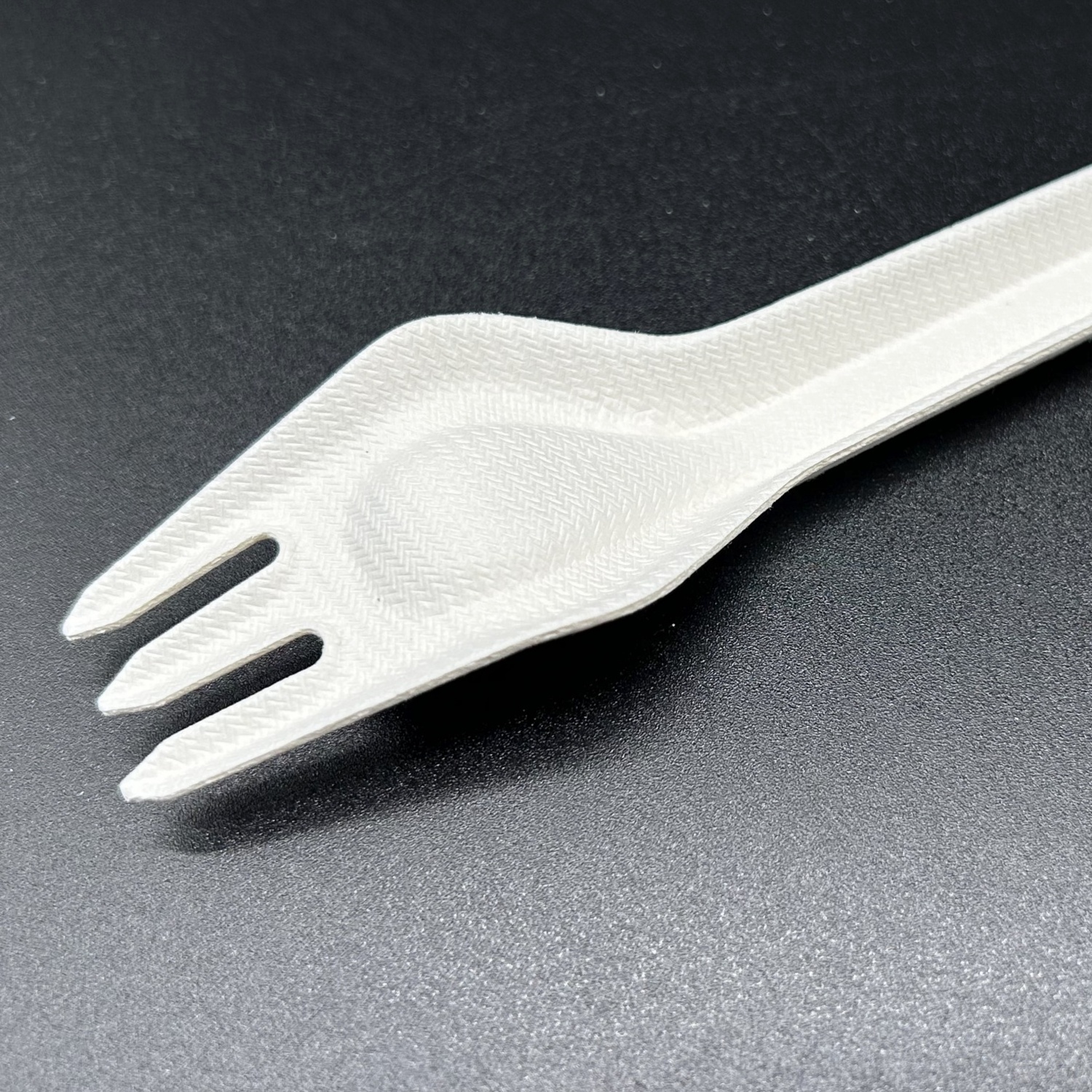 New Design Compostable Bagasse Forks Disposable Utensils Straw Tray Fiber Large Fork for Cake Noodles