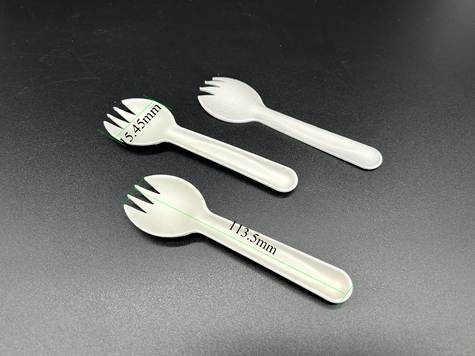 CPLA Manufacture Cornstarch Bagasse Disposable Birthday Cake Spork Fork Sustainable PLA Fork with Cake Knife