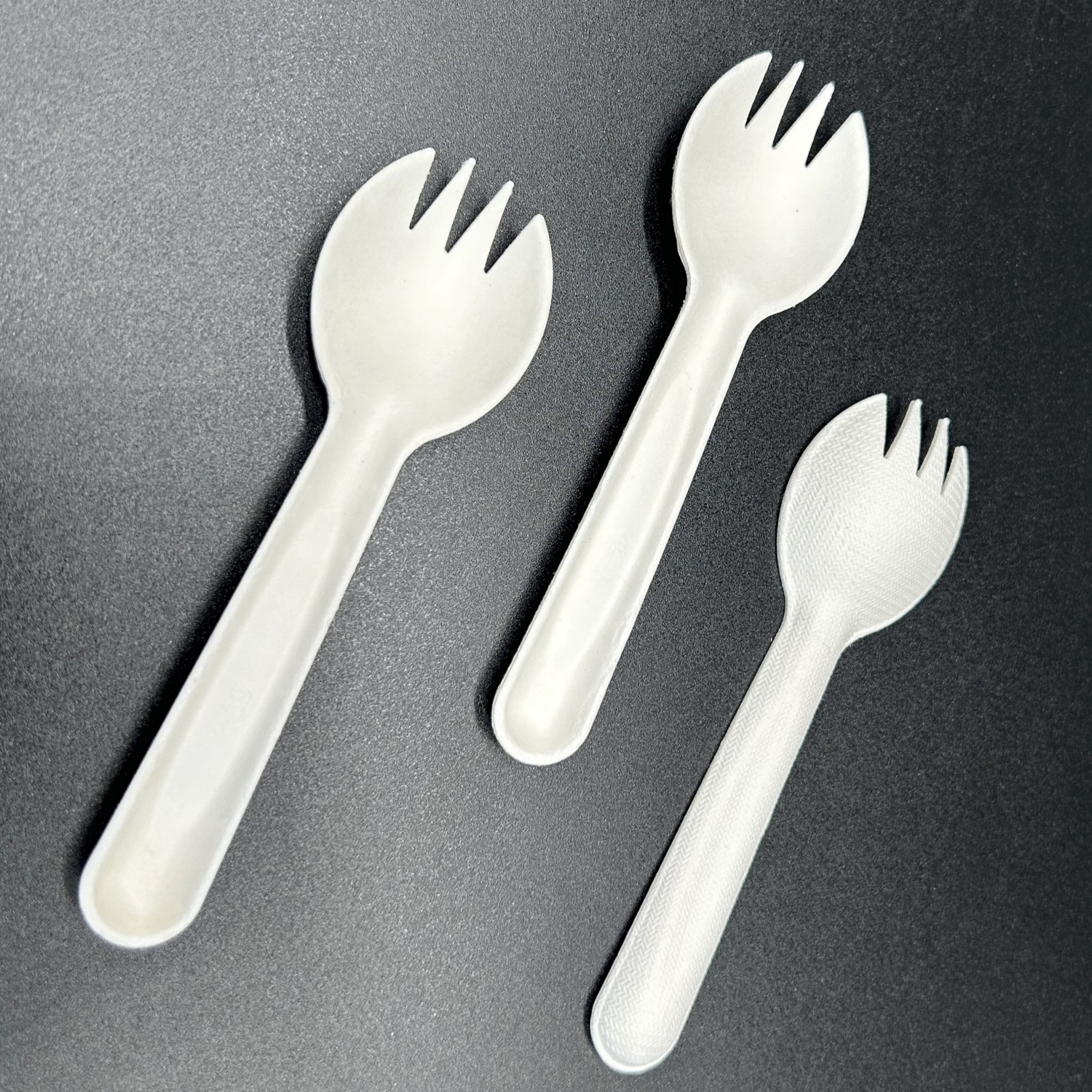 CPLA Manufacture Cornstarch Bagasse Disposable Birthday Cake Spork Fork Sustainable PLA Fork with Cake Knife