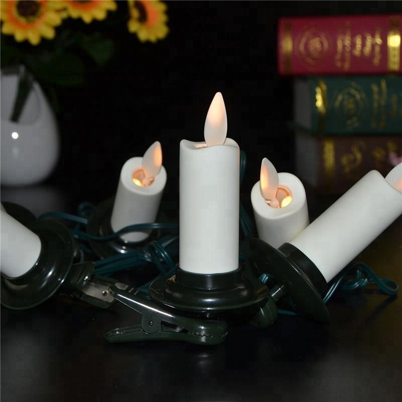 holiday lights 6pcs flickering safety Wireless Christmas tree candles with remote