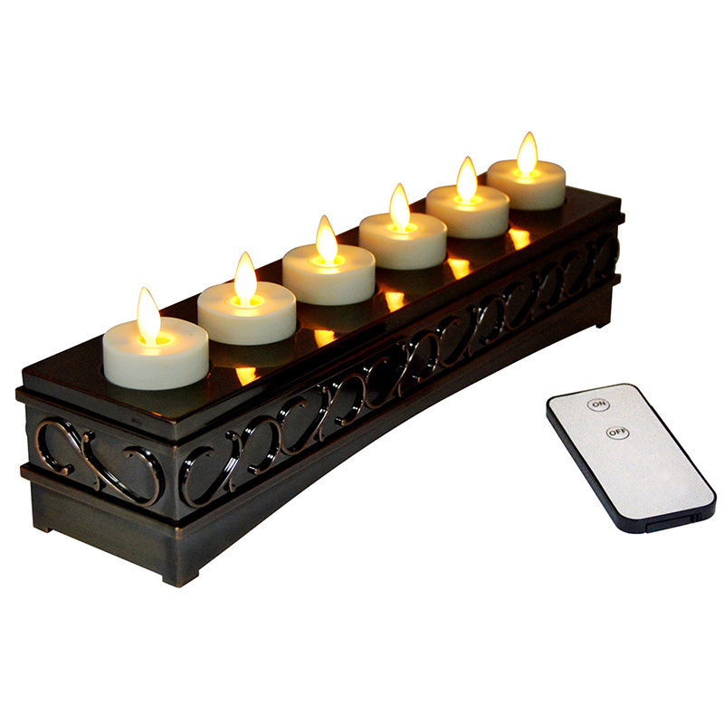 Moving Flame Wick Flameless Led Rechargeable Tealight Candle