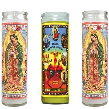 8 inch Latino Style Hispanic Mexican Candles for religious