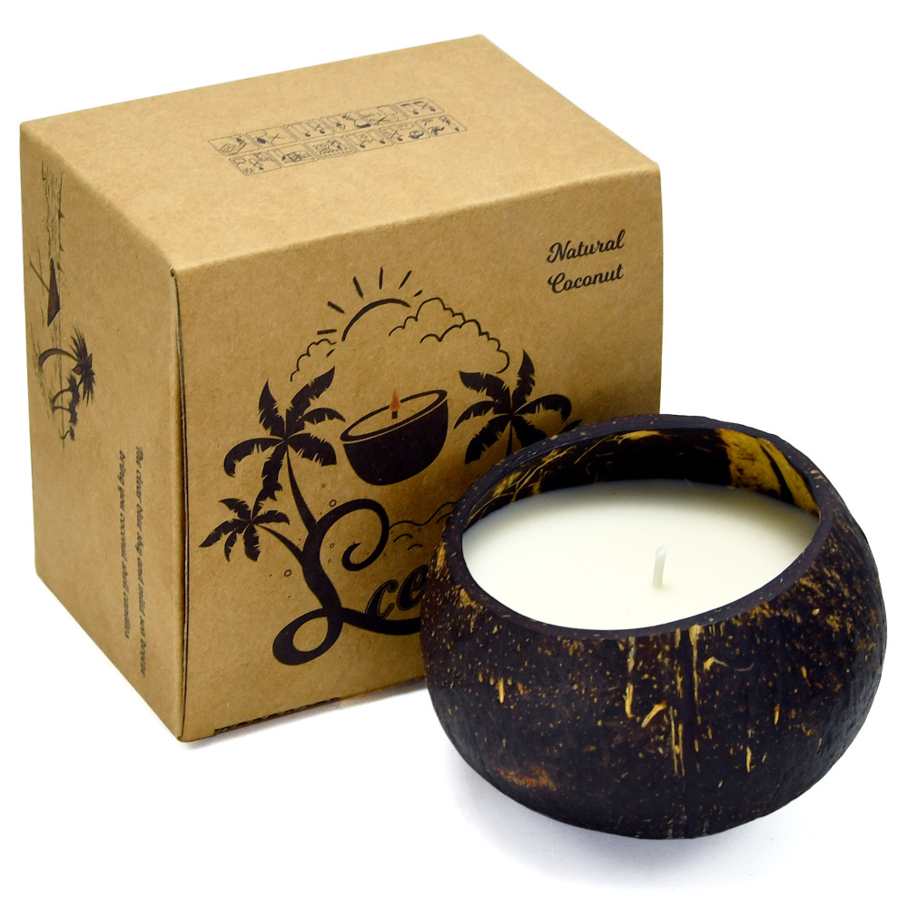 Wholesale Unique Coconut Shell Scented Aroma Candles