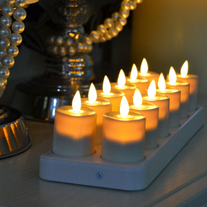 Festively Decoration Bright Dancing Wick Led Flameless Tealight Candles