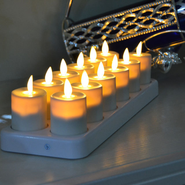 Festively Decoration Bright Dancing Wick Led Flameless Tealight Candles