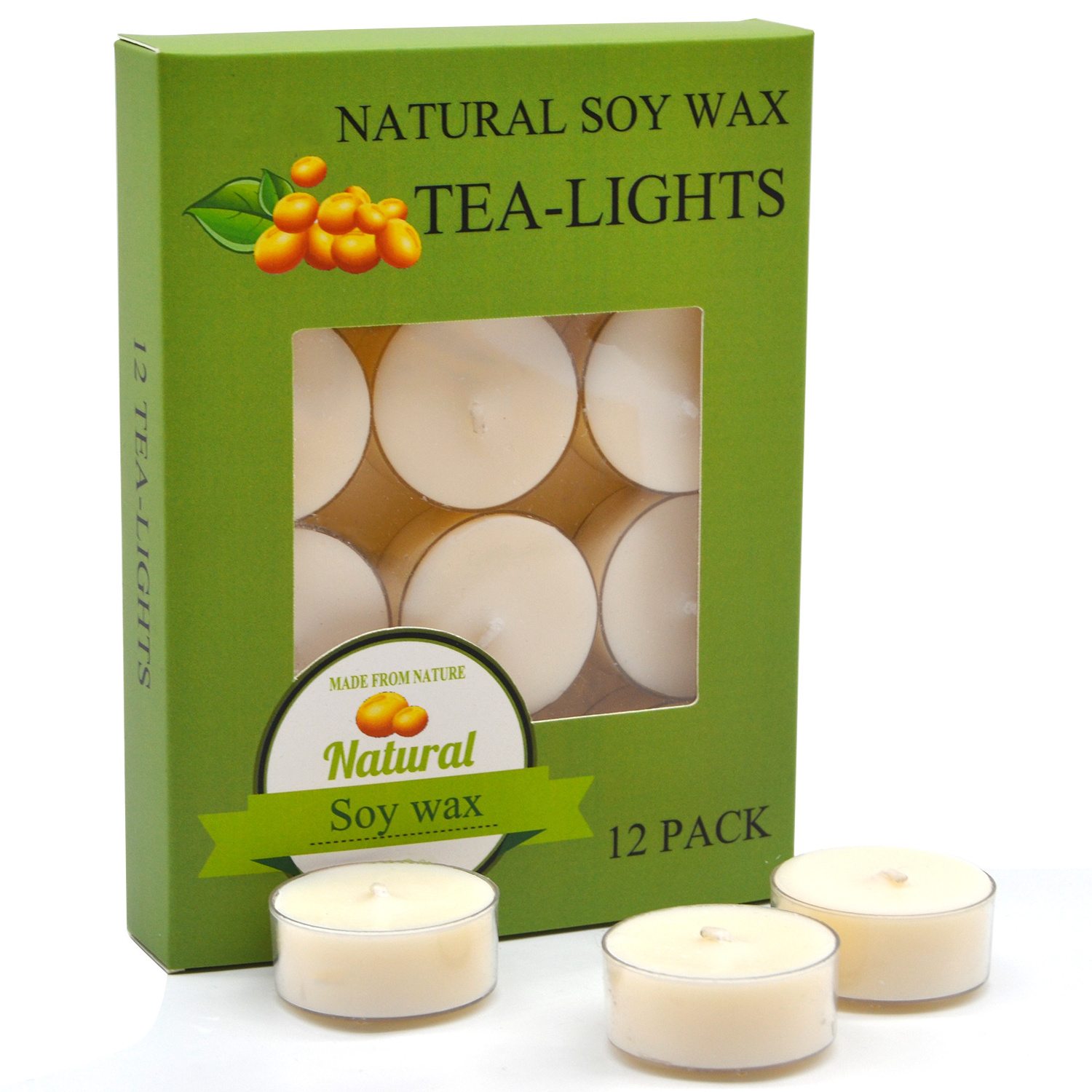 Wholesale Hot Sale White Unscented Soy Wax Tea Lights