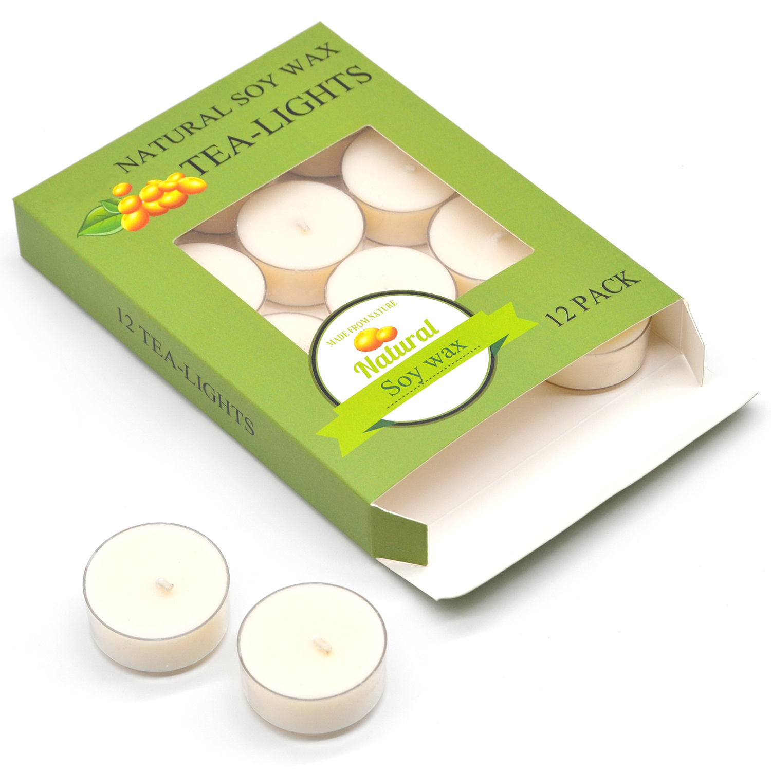 Wholesale Hot Sale White Unscented Soy Wax Tea Lights