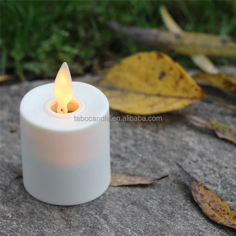 moving wick Rechargeable led tea light candle for wedding decoration