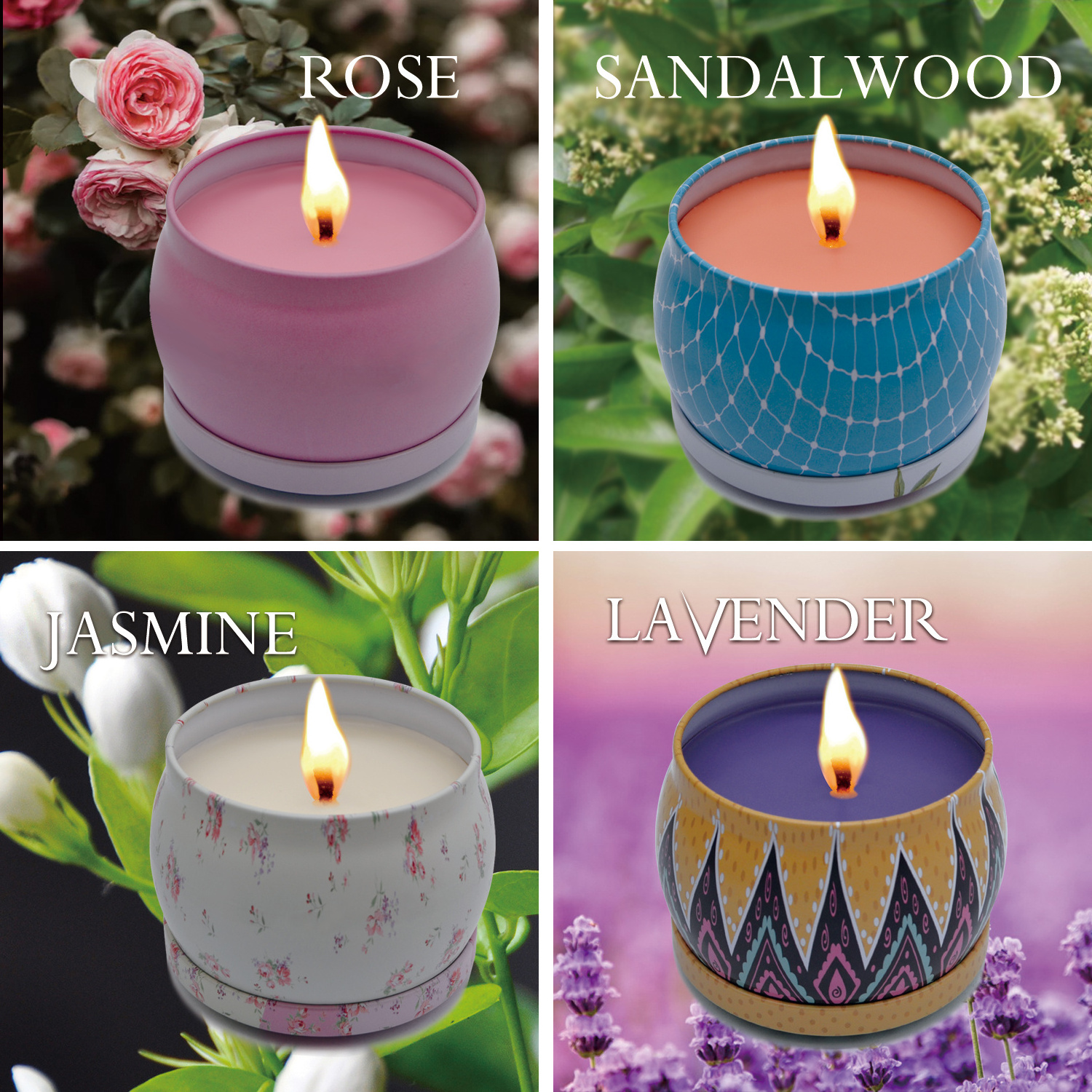 Wholesale Home Fragrance Aroma Scented Round Tin Candles For Birthday