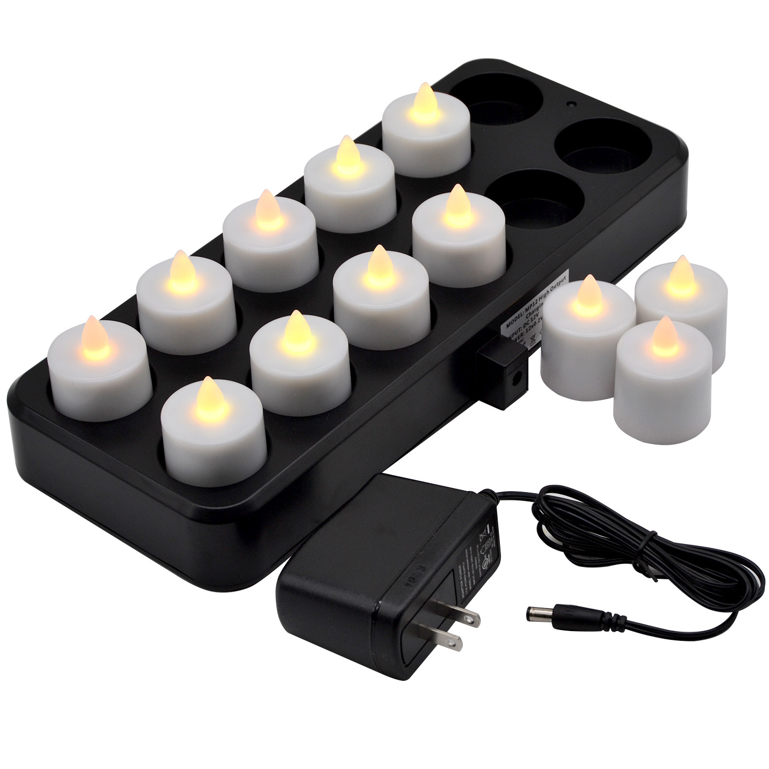 Rechargeable LED Tealight Candles with Wireless Remote Control 12-pack