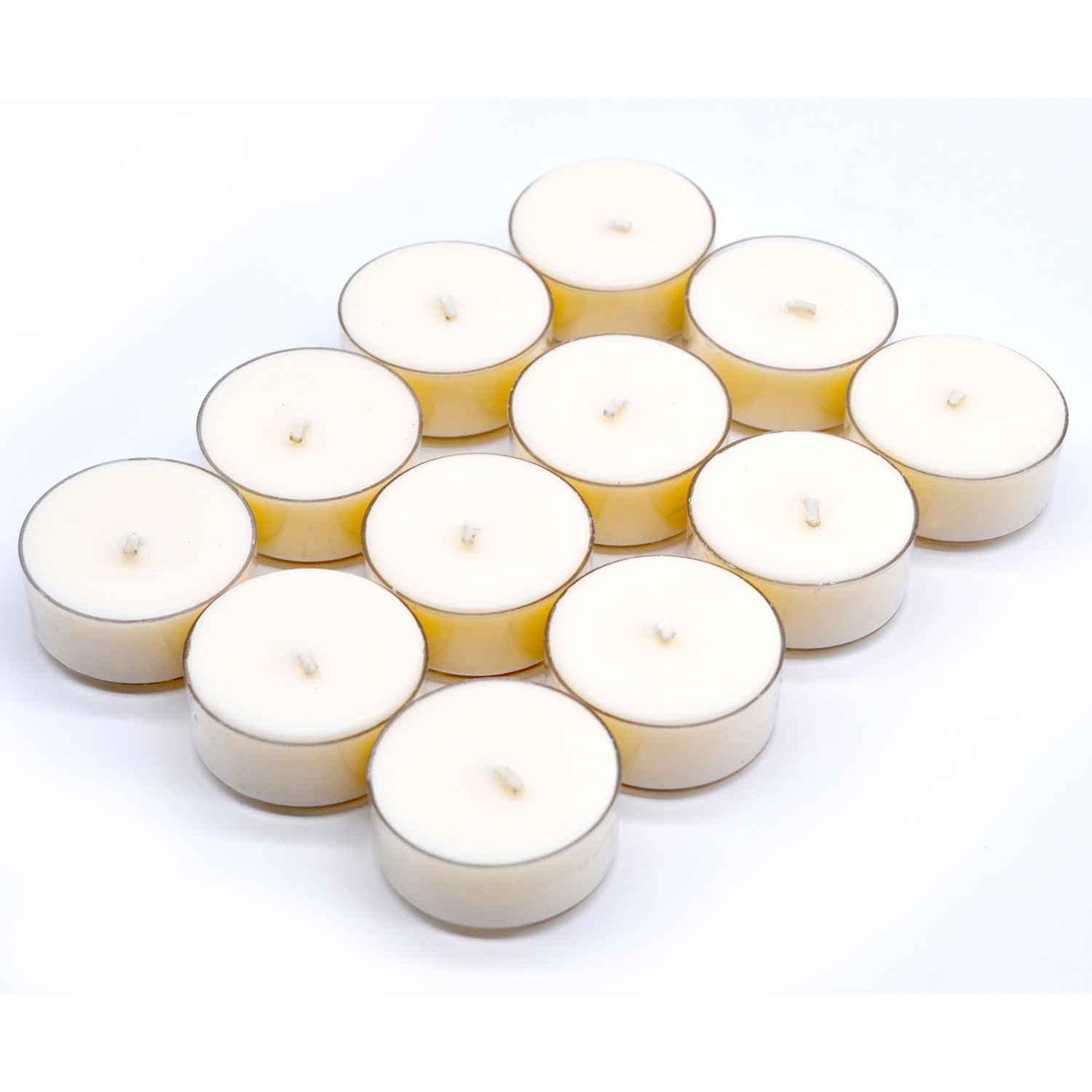 Wholesale White Unscented Clear Cup Daily Tea Light Candles For Wedding