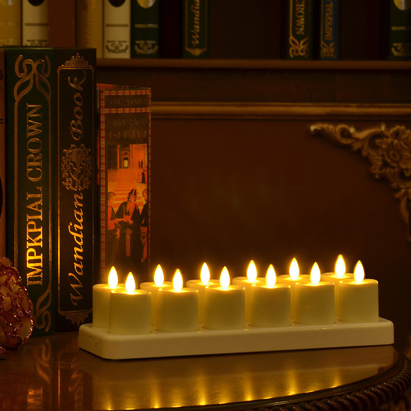 Led Remote Control Flameless Tealight Candles With Timing Function